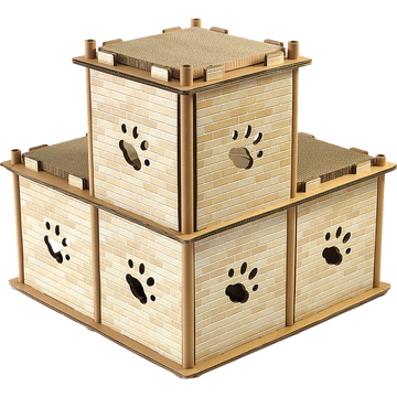 Cat Cardboard House Tree Tower Condo Scratcher Pet Post Pad Mat Furniture Randy & Travis Machinery
